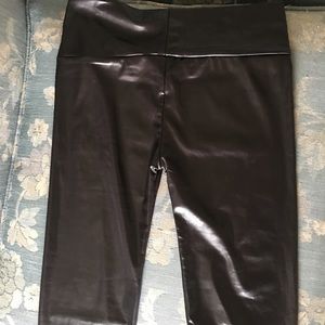Faux not-leather shiny leggings